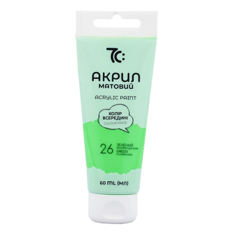 Акрил Зелений флуоресцентний, 60 мл, 7C50126, 7С: