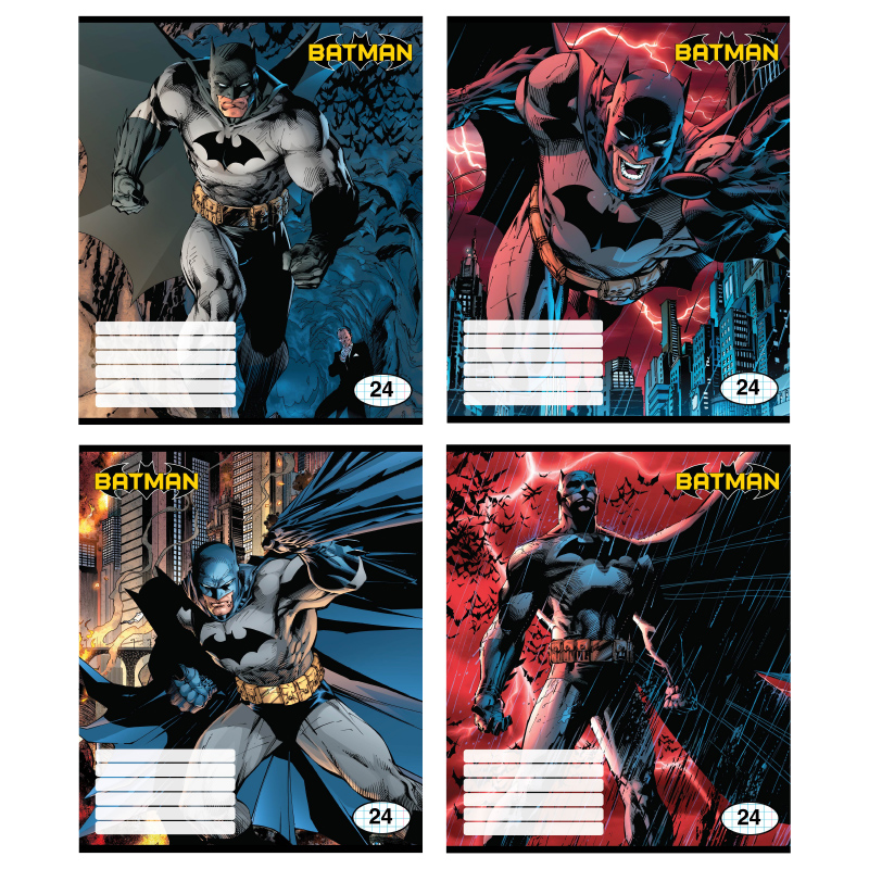 Зошит 24 арк., клітинка, гібр. лак+УФ, DC comics DC21-238 Kite