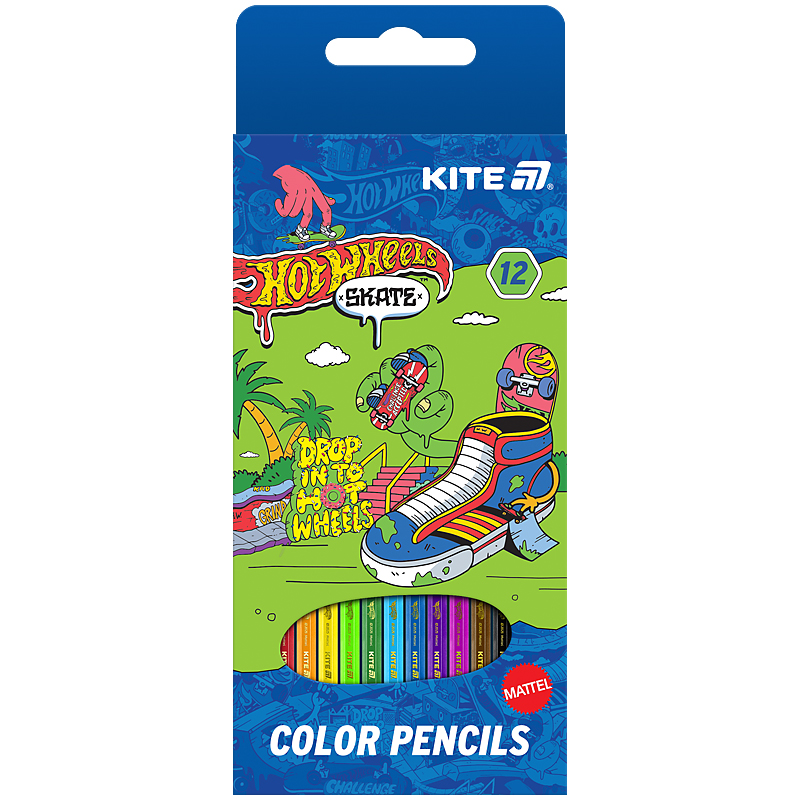 Олівці кольорові, 12 шт. Hot Wheels HW25-051-2 Kite