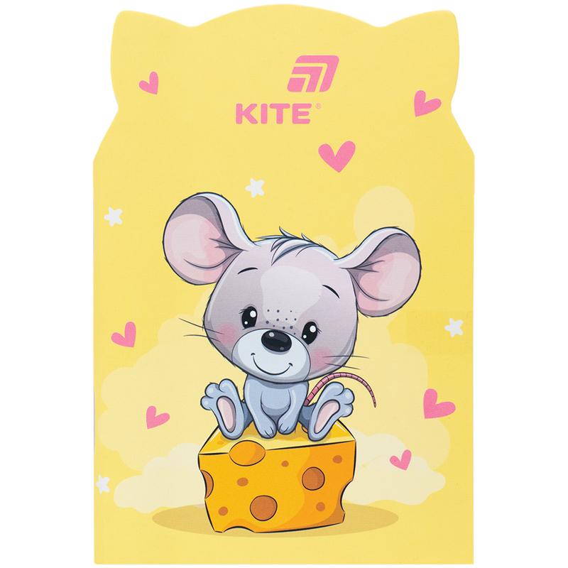 Блокнот м'яка обкл., 48 арк. кліт., Cheese Mouse K25-461-4 Kite