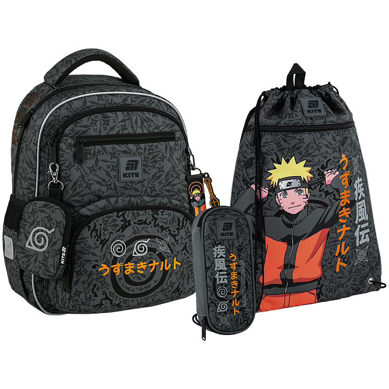 Набір рюкзак + пенал + сумка для взуття Kite SET_NR25-773M Naruto Shippuden 