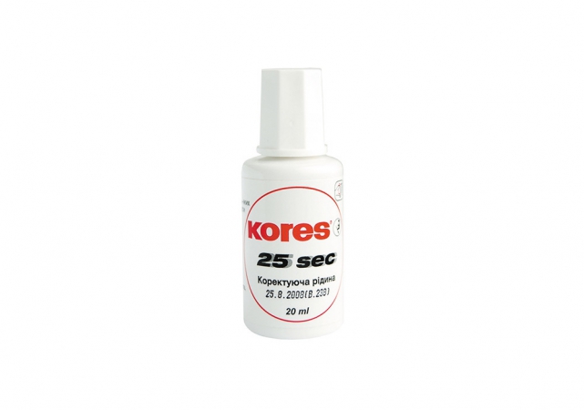 Коригуюча рідина Kores 25 секунд з пензликом, 20 мл, K66817