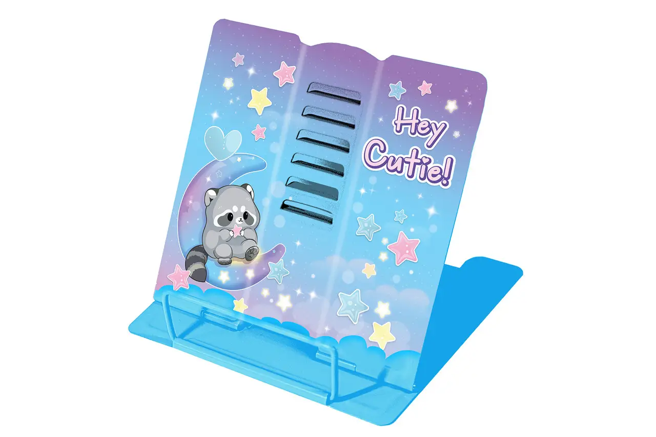 Підставка для книг металева Kidis Racoon 15*18см, 14097