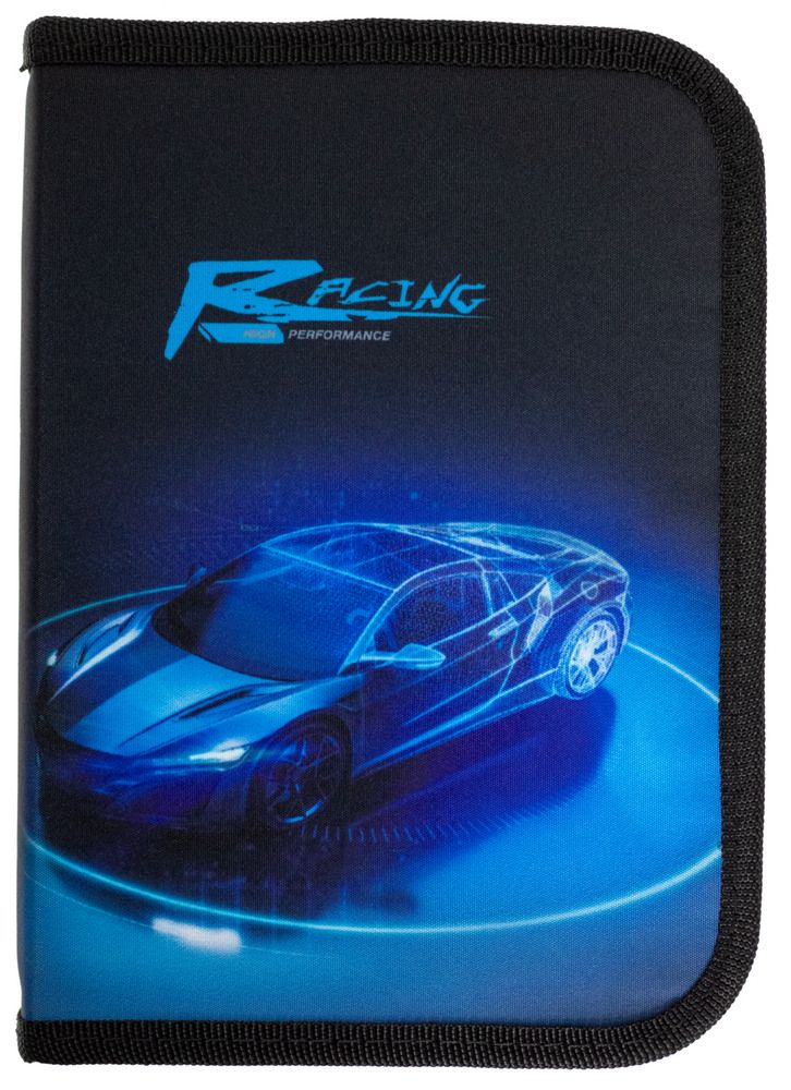 Пенал 1-яр. пустий, 2 відворота, поліестер, Fast Car, 25207C Class