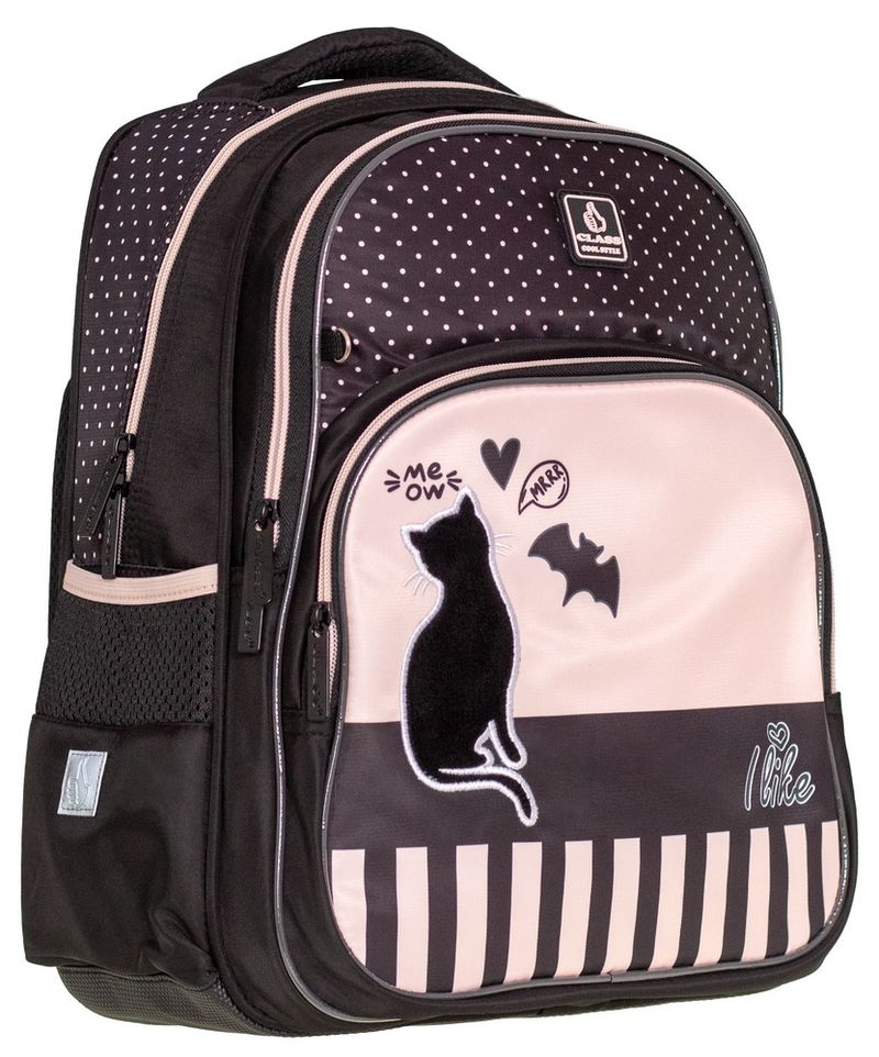 Рюкзак SchoolPack 2 відділення, 38х28х17см, поліестер, Black Cat, 2521C Class