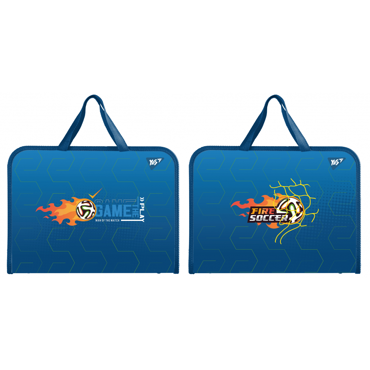 Папка-портфель YES FC на блискавці з тканинними ручками 