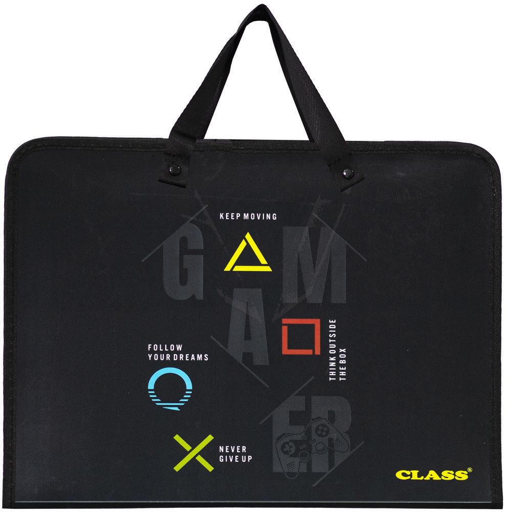 Папка з ручками Gamer, PP, 600 мкм, 350*255*45 мм, 5633-25C, Class