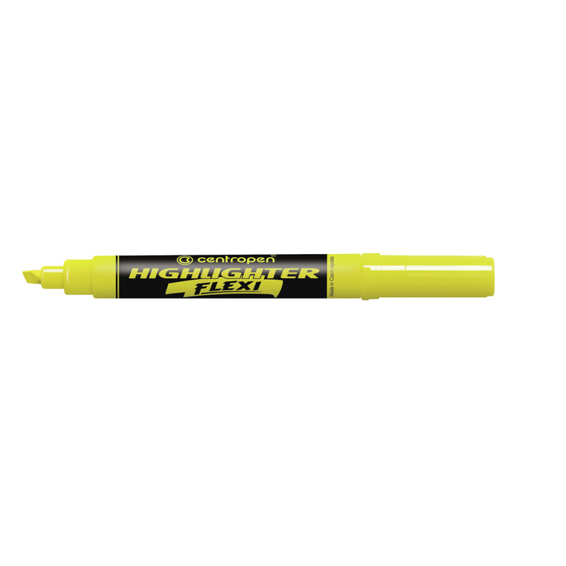 Маркер Fax 8542 FLEXI 1-4,6 мм клиноп жовтий, Centropen