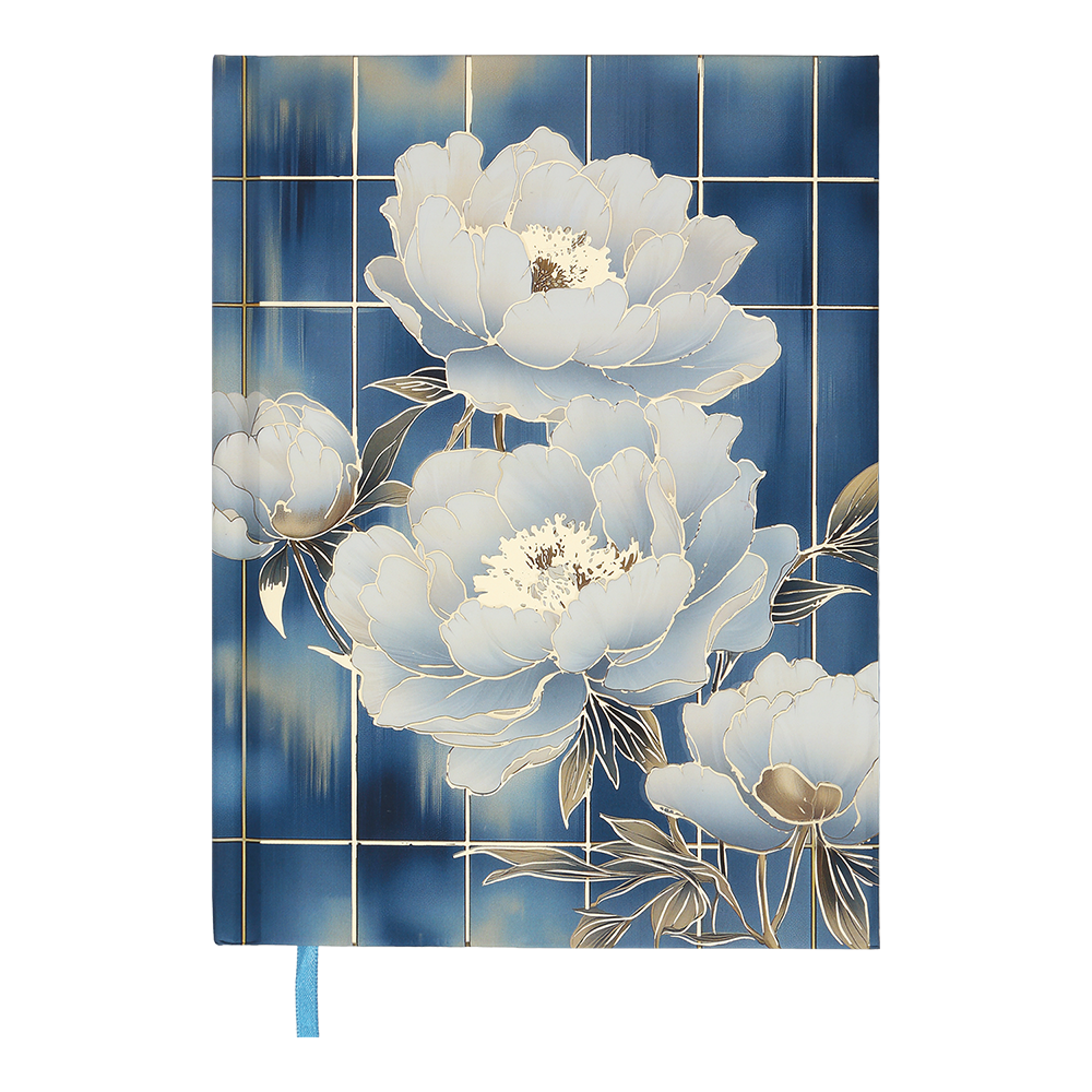 Щоденник недатований поліграфічний PEONY, A5, блакитний, 336 стор, BM.20170-14