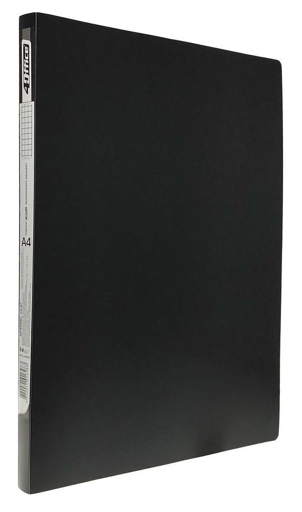 Папка-швидкозшивач A4, пласт. чорна, 4-213-09 4Office