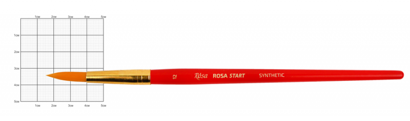 Синтетика кругла № 12 к.р. пензель ROSA Start