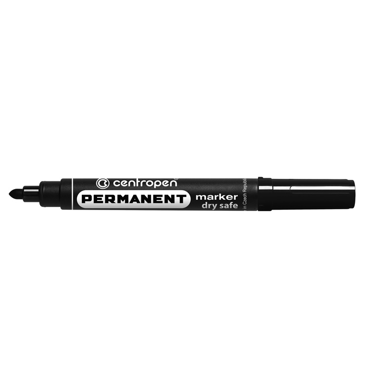 Маркер Permanent Dry safe 8510 2.5 мм. круглий чорний, Centropen