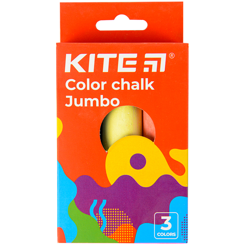 Крейда кольорова Jumbo, 3 кол. Kite Fantasy K22-077-2