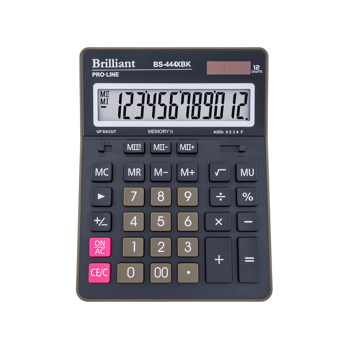Калькулятор настільний BS-444XBK 12 розрядів, 2-живл.