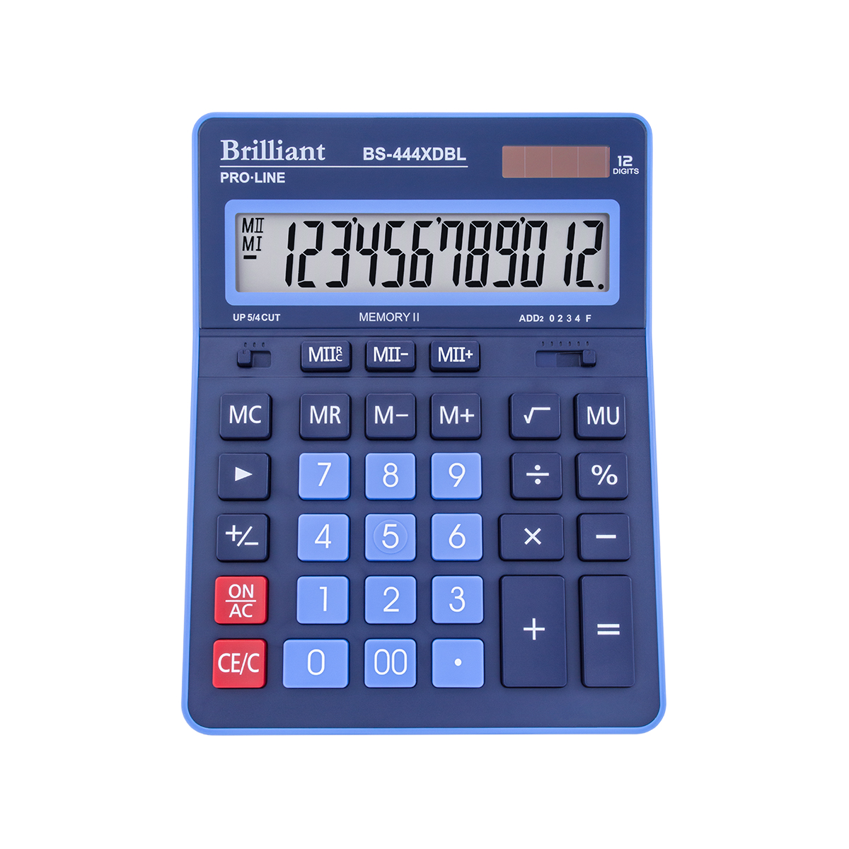 Калькулятор настільний BS-444XDBL 12 розрядів, 2-живл.