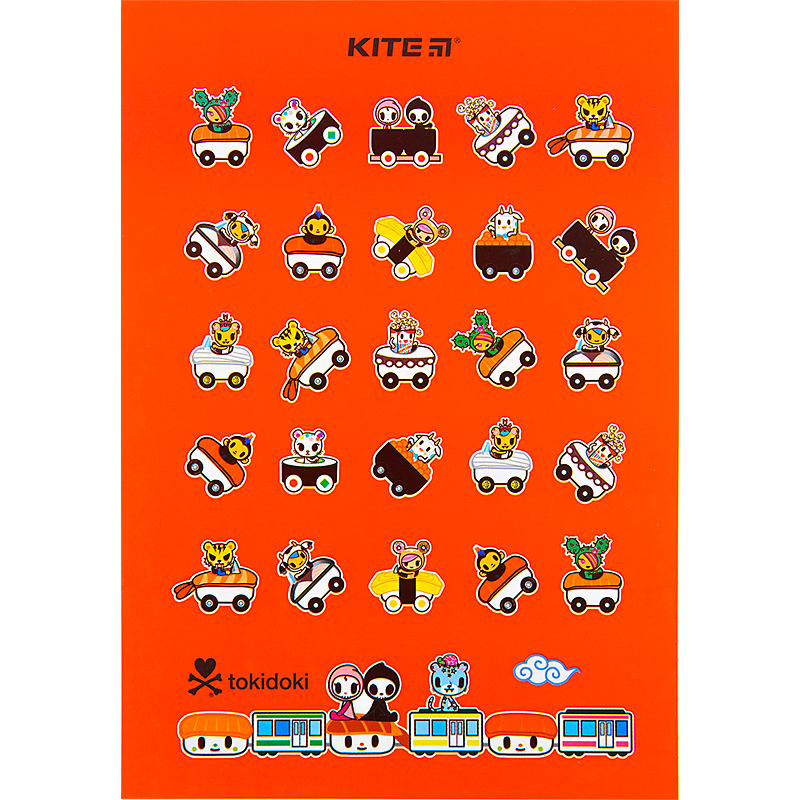 Блокнот-планшет A5, 50арк, клітинка, tokidoki TK22-194-2 Kite