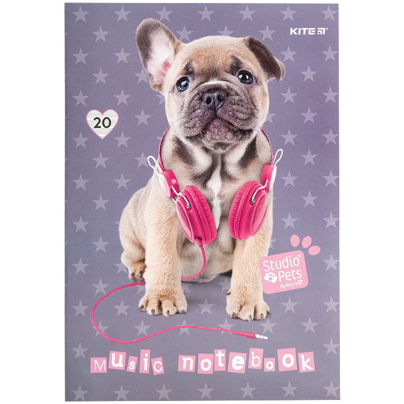 Зошит для нот А4, 20арк, Studio Pets SP21-404 Kite