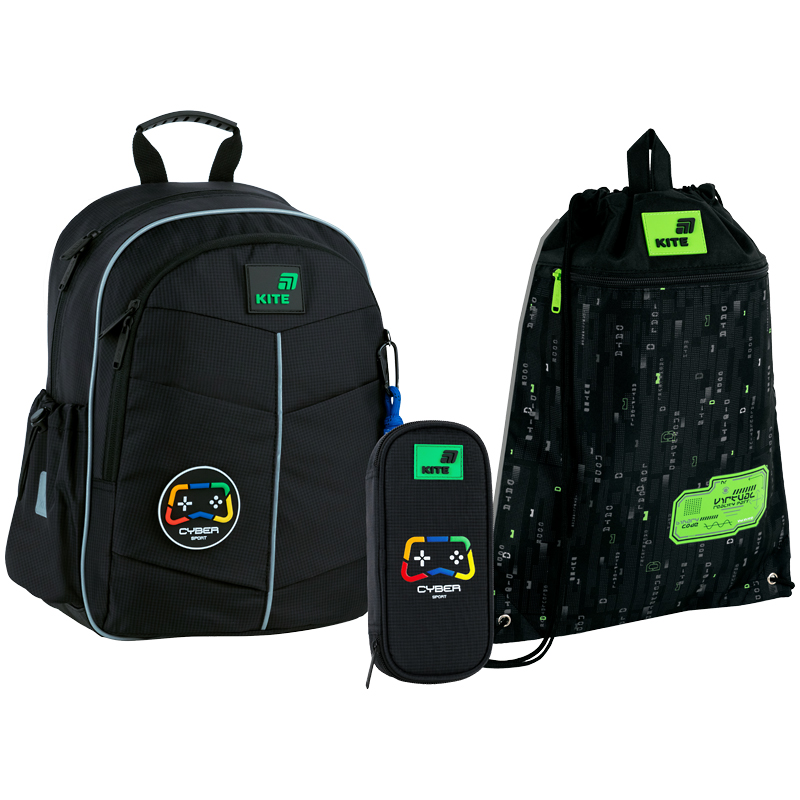 Набір рюкзак + пенал + сумка для взуття Kite SET_K26-771S-3 Cyber