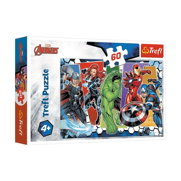 Пазли Trefl Непереможні Месники / Disney Marvel The Avengers 60 елементів 33х22 см. 17357