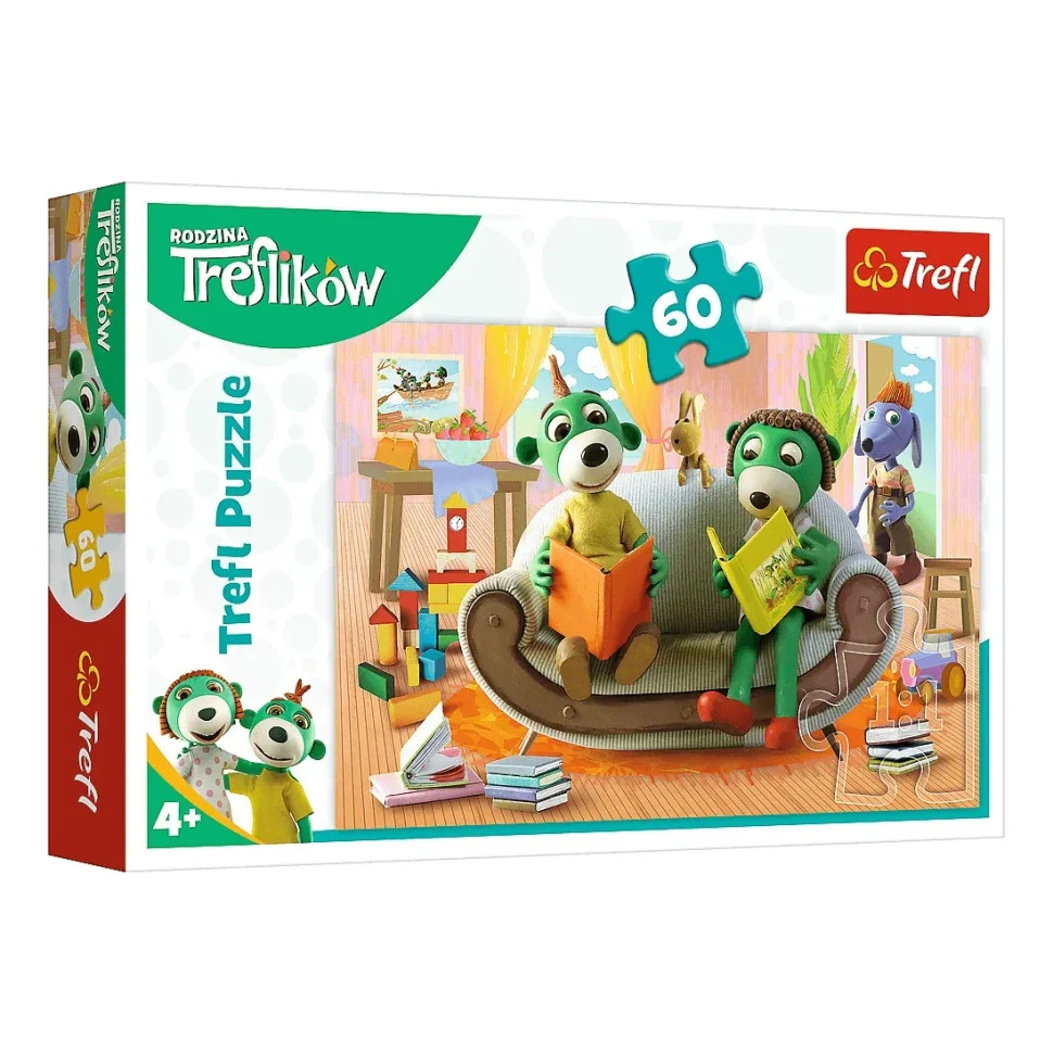 Пазли Trefl Читаємо казки Сім'я Трефликів 60 елементів 33х22 см. 17345