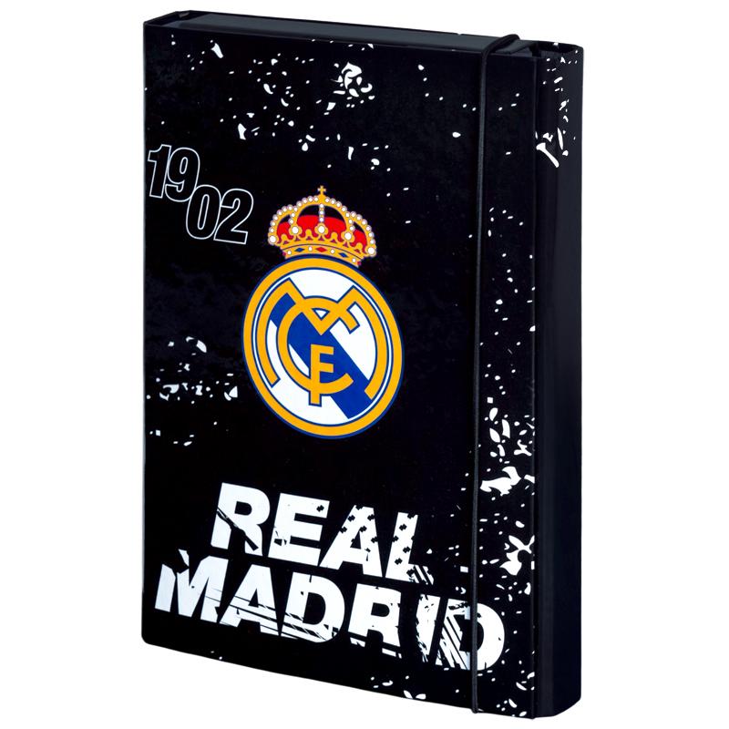 Папка для зошитів В5 на гумці картон, FC Real Madrid RL26-210 Kite