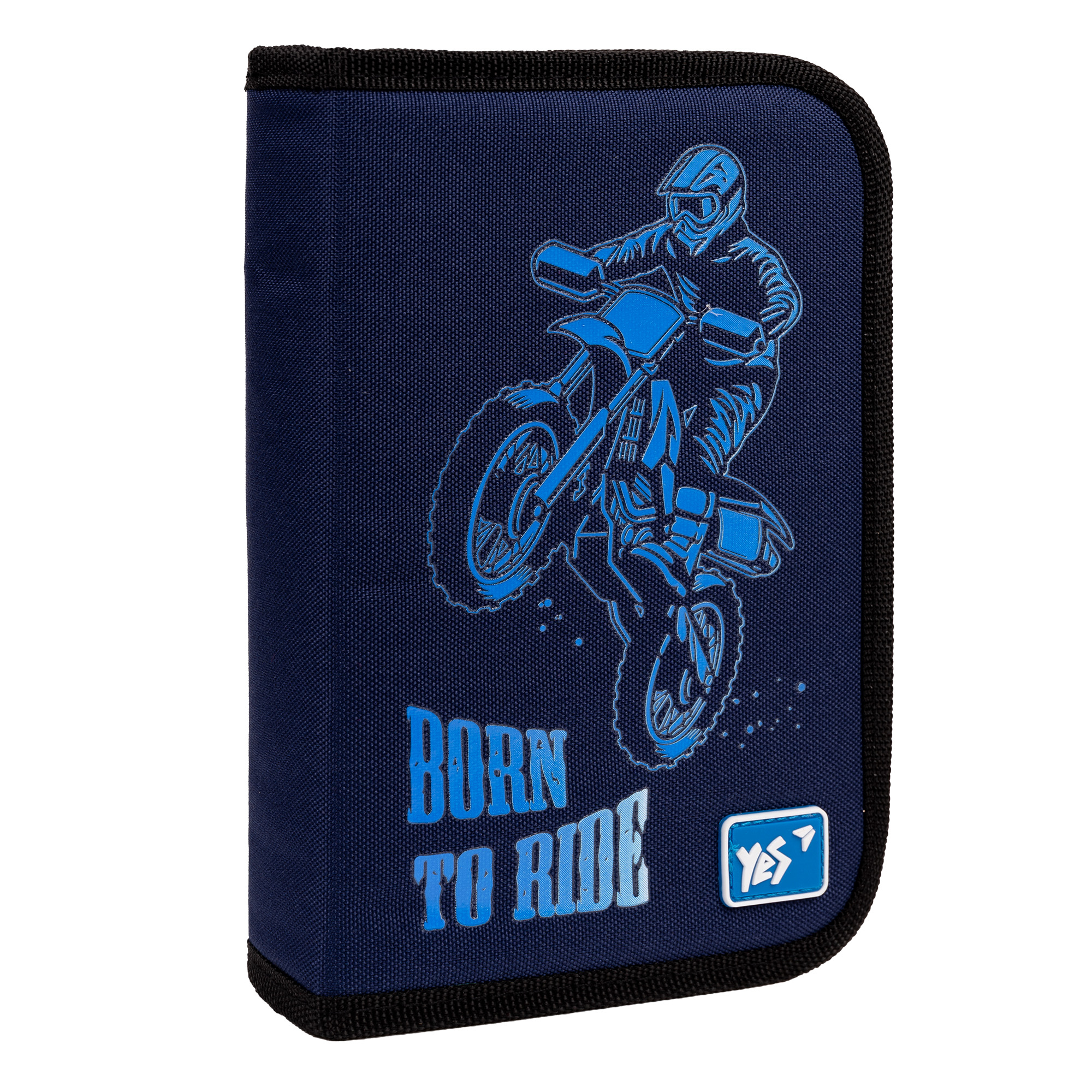 Пенал твердий YES одинарний з клапаном HP-03 Born to Ride 533420