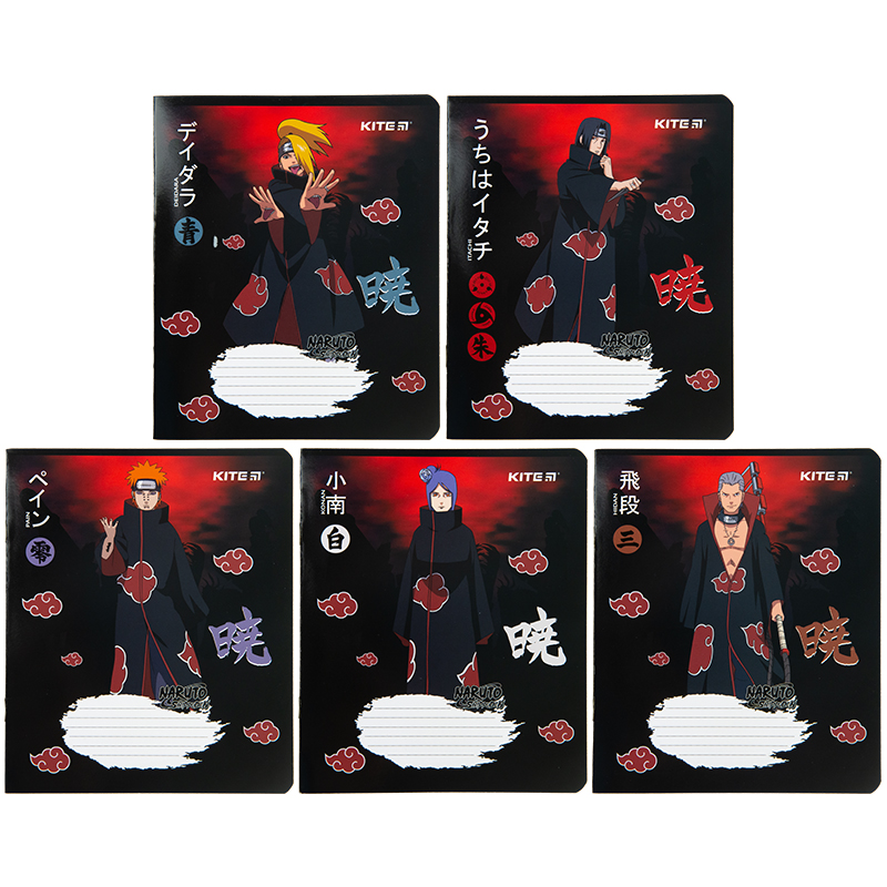 Зошит 18 арк., клітинка, УФ лак, Naruto NR23-236 Kite