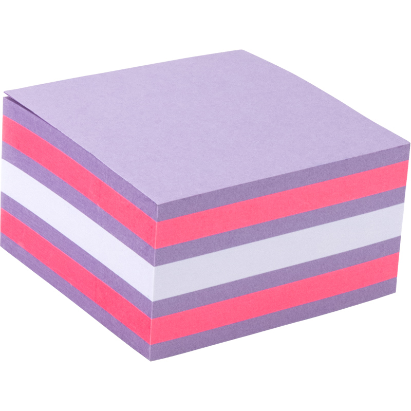 Блок паперу з клейким шаром 75*75мм, 450арк, неонові кольори 2326-63-A