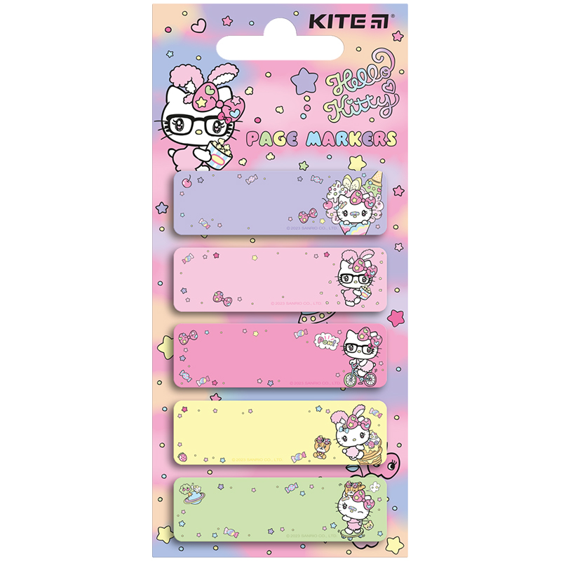Закладка паперова з малюнком, 5х15х50мм,100 шт, прям., Hello Kitty HK23-480 Kite
