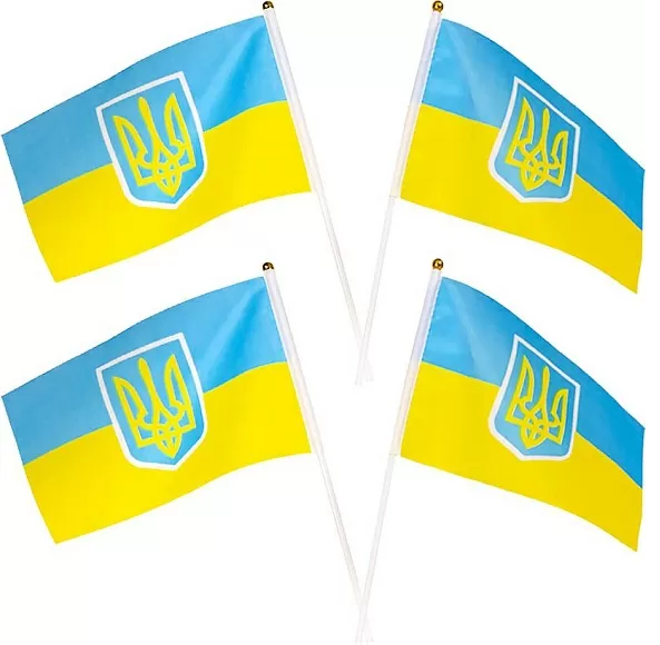 Прапор України синьо-жовтий (20*30) на присосці, 1015