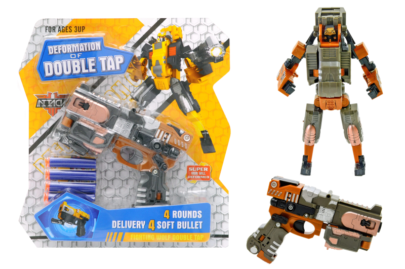 Бластер-трансформер з поролоновими патронами на блістері HW-501 р.31,5*28см