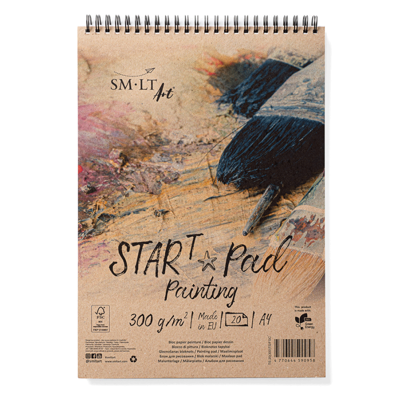 Альбом на спіралі STAR T (mixed media) А4, 300г/м2, 20л, Smiltainis