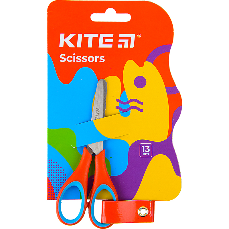Ножиці дитячі з гум. вставками, 13см. Kite Fantasy K22-123-2 