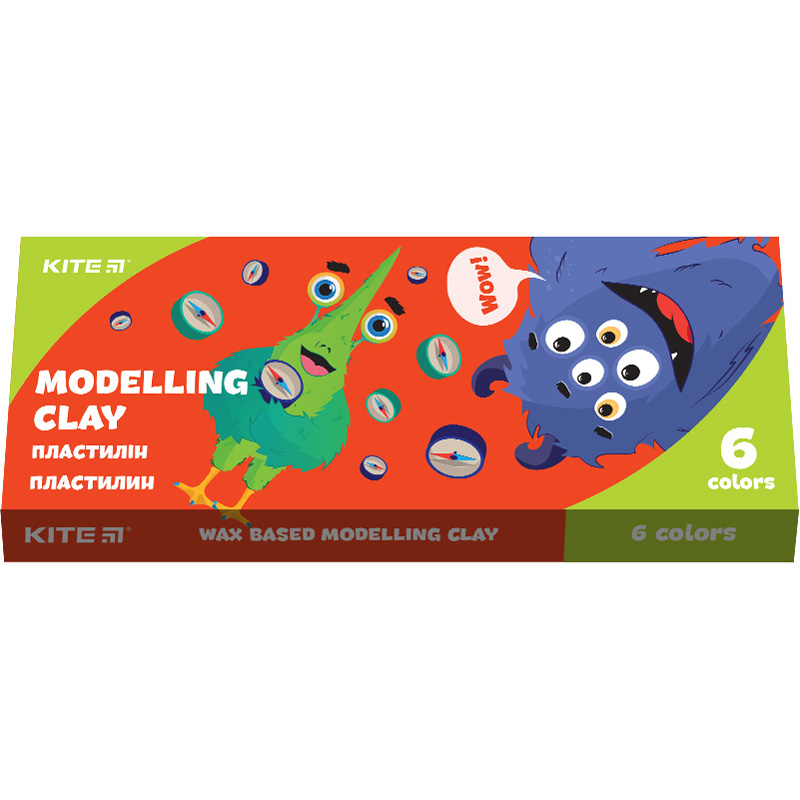 Пластилін восковий, 6 кольорів, 120 г. Jolliers K20-081 Kite