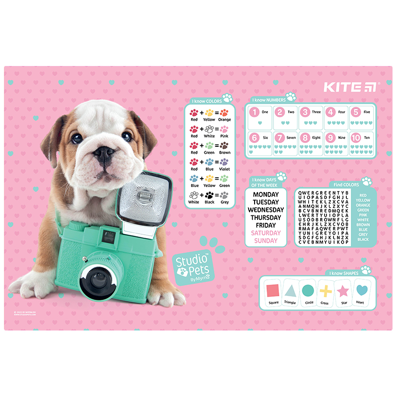 Підкладка настільна, 42,5*29см. PP Studio Pets SP22-207-02 Kite