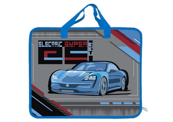 Тека пластикова з текстильними ручками KIDIS, серія Electric super car 13085