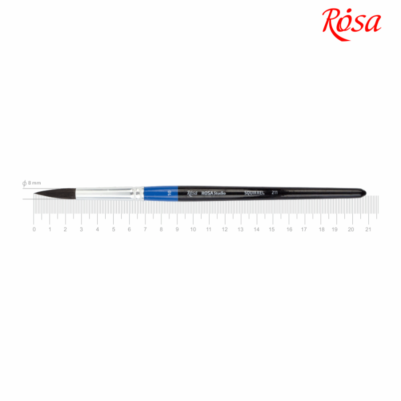 Білка кругла, 211, № 10, к. р. пензель ROSA Studio