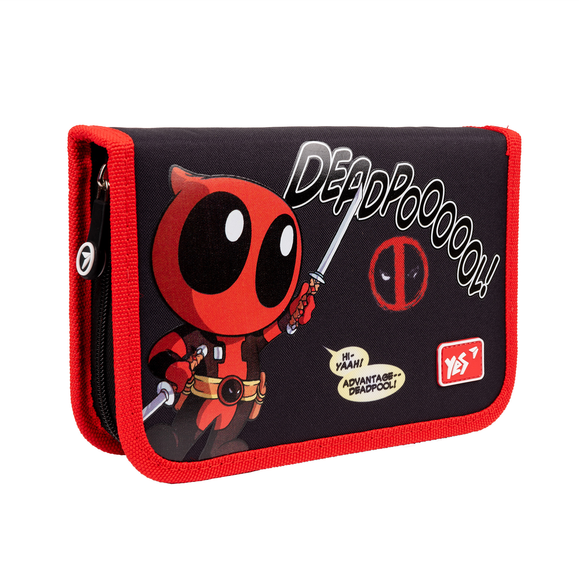 Пенал твердий YES одинарний з двома клапанами HP-04 Marvel Deadpool 533150