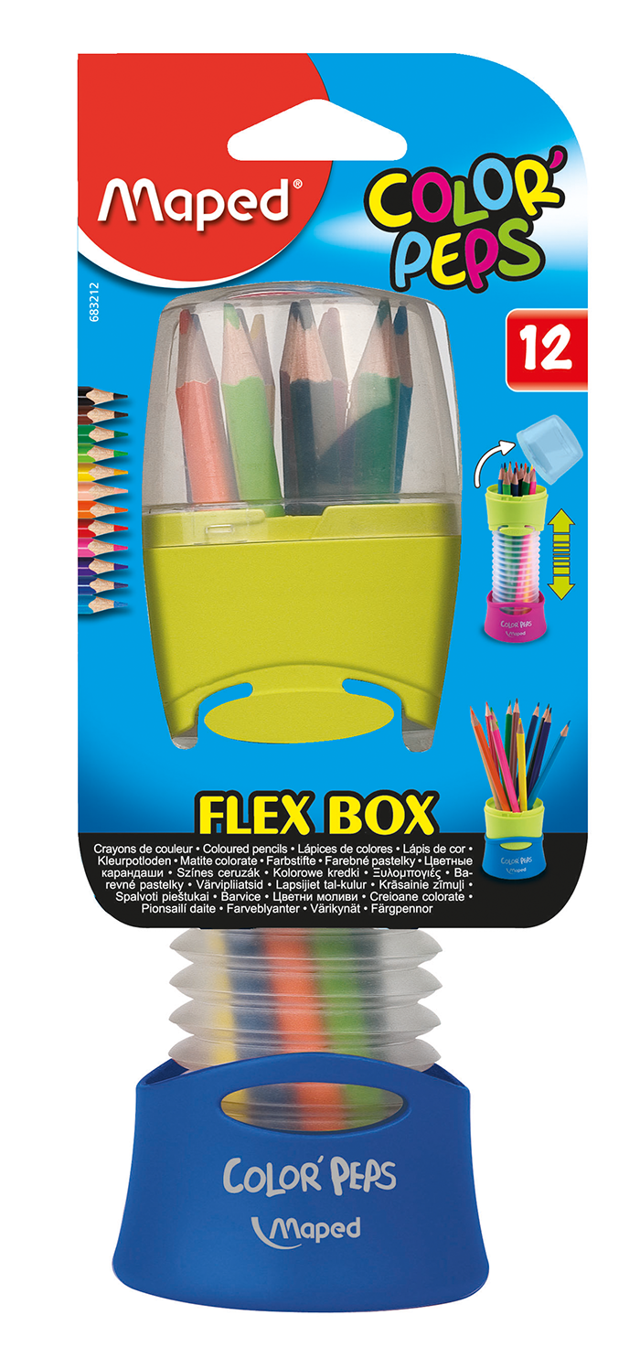 Олівці кольорові 12 кол + розс пенал COLOR PENS Flex Box MP.683212