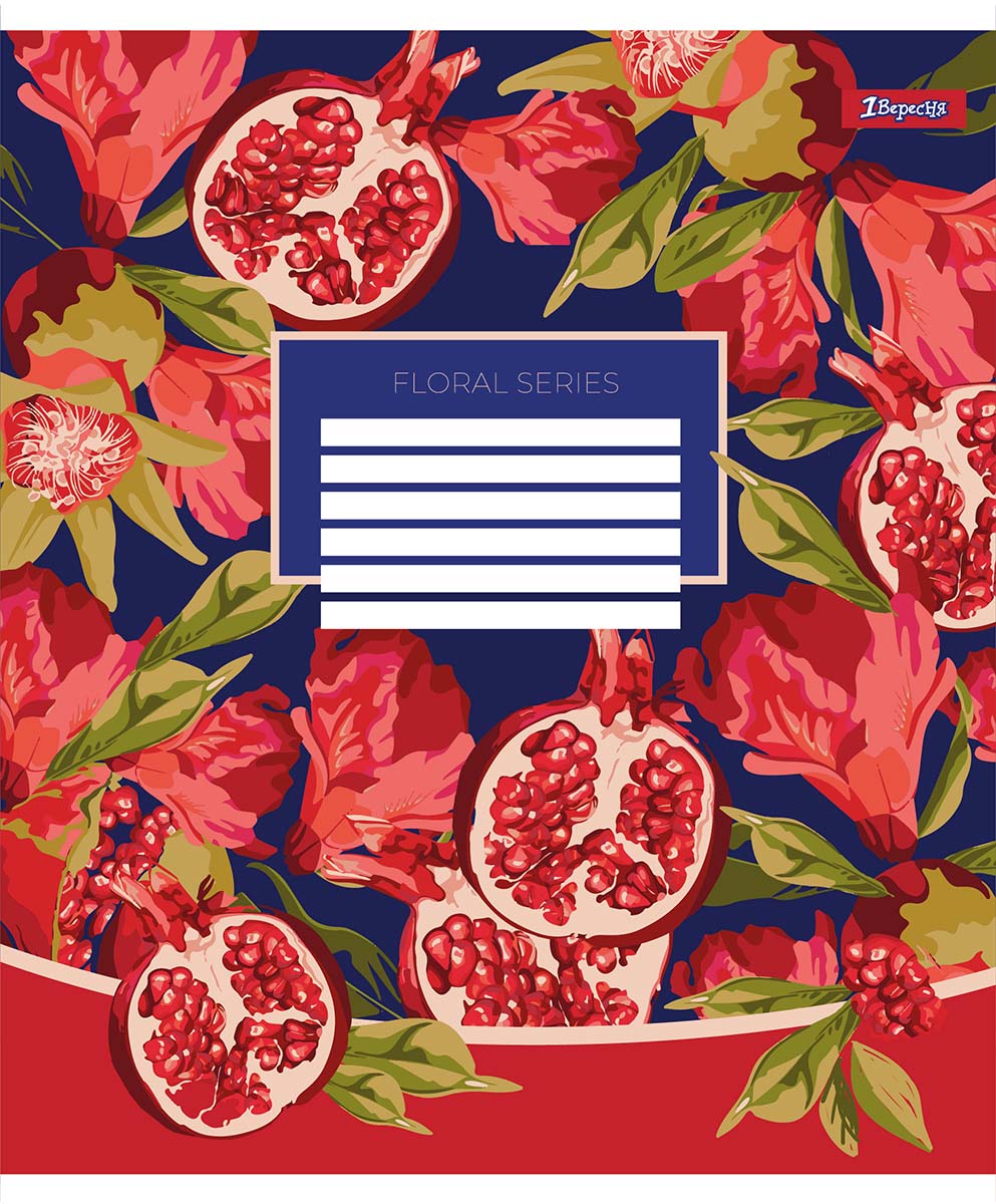 Зошит А5/18 арк кліт 1В Floral series, 766318