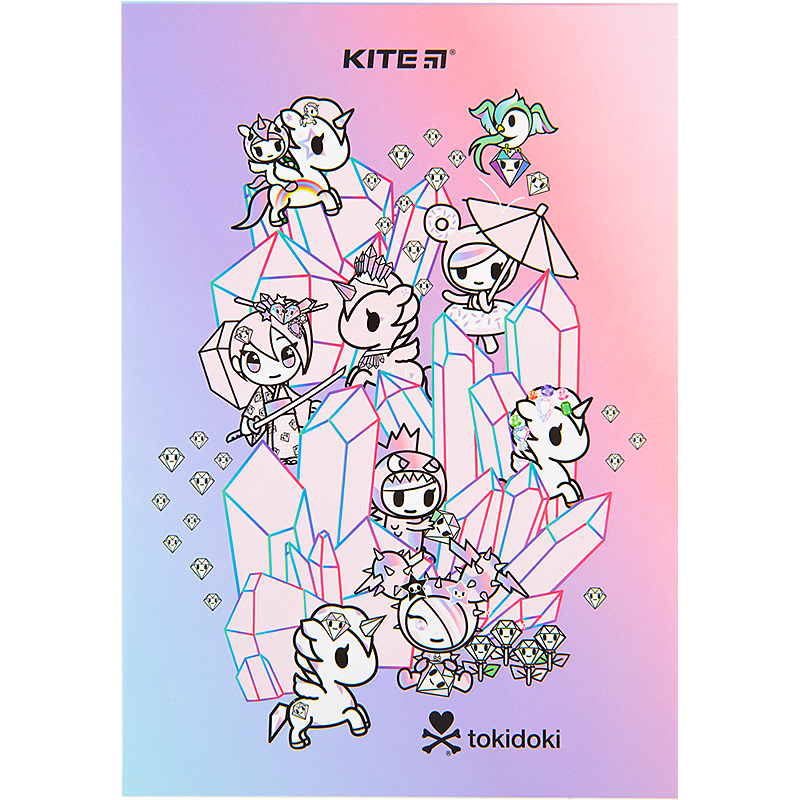 Блокнот-планшет A5, 50арк, клітинка, tokidoki TK22-194-1 Kite
