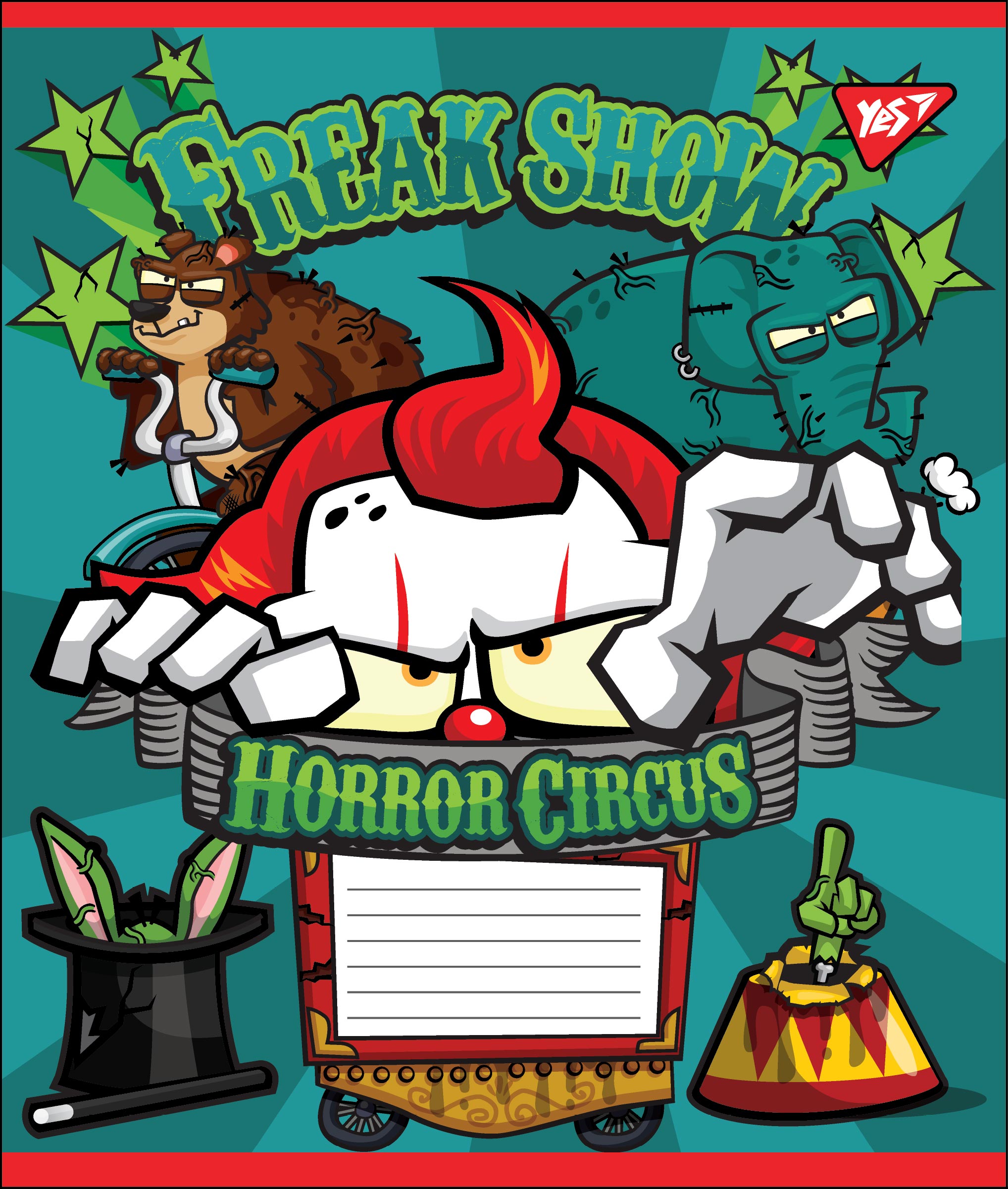 Зошит А5/12 арк коса YES Horror circus, 764507