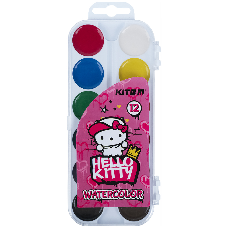 Фарби акварельні, б/п, 12 кол. Hello Kitty HK21-061 Kite
