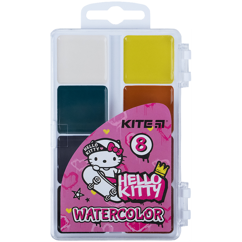 Фарби акварельні, б/п, 8 кол. Hello Kitty HK21-065 Kite