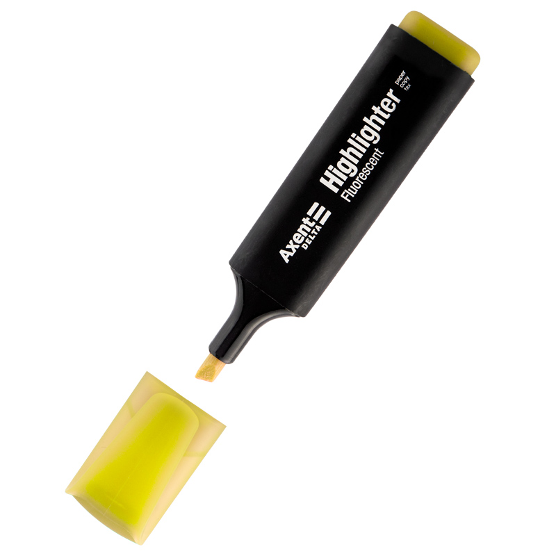 Маркер Highlighter D2501, 1-5 мм клиноп., жовтий