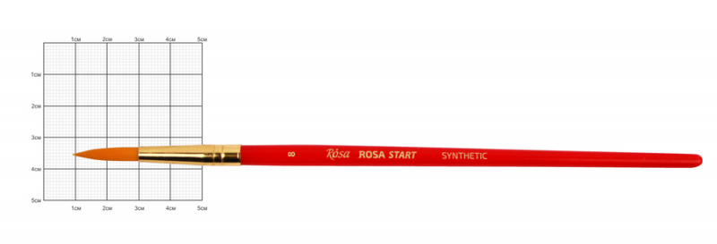 Синтетика кругла № 8, к.р. пензель ROSA Start