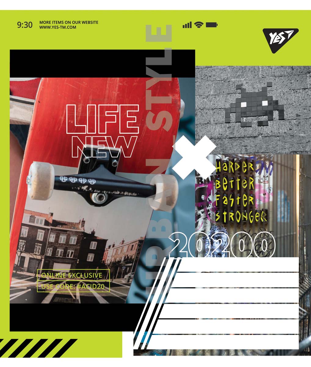 Зошит А5/48 арк кліт YES New life, 765027