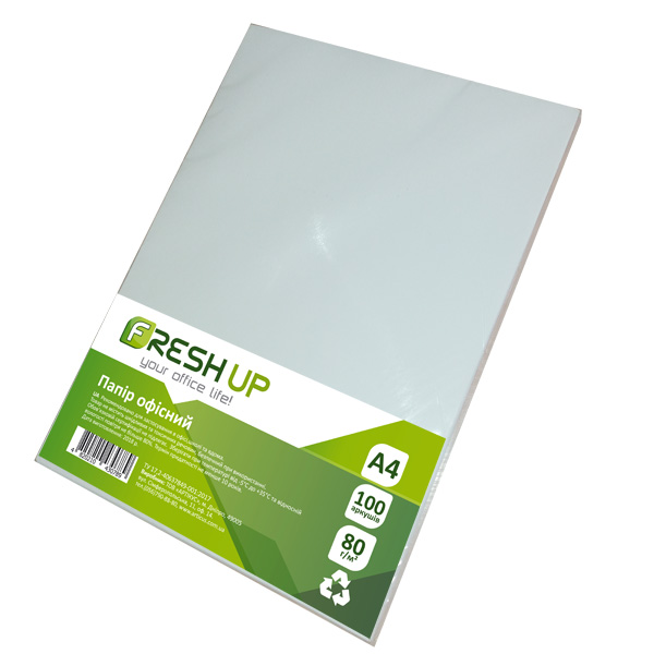 Папір офісний А4, 80г/м2, 100арк., FR-100L Fresh Up 