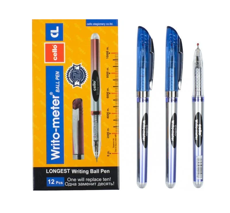 Ручка Writo-meter, пише 10 км., в асортименті, 80418 Cello