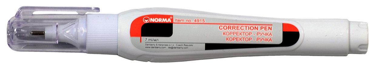 Коректор-ручка, метал. клапан, 7мл, 4915, Norma